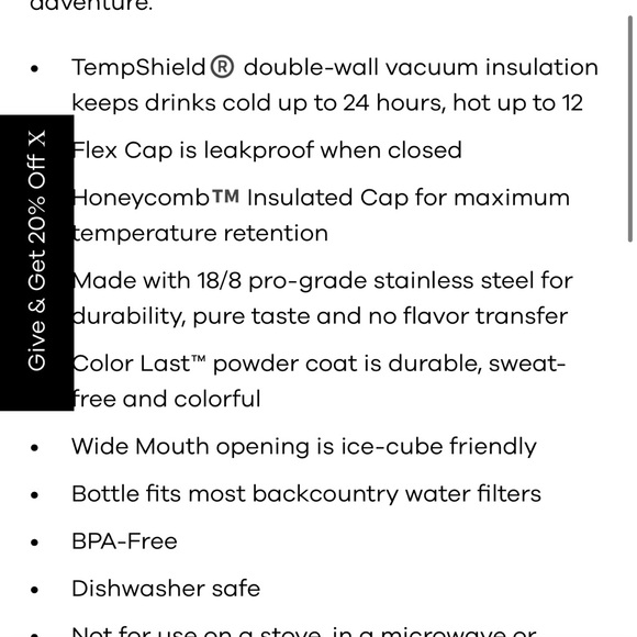 Hydro Flask 40 oz Wide Mouth - Stone NEW - Picture 4 of 5